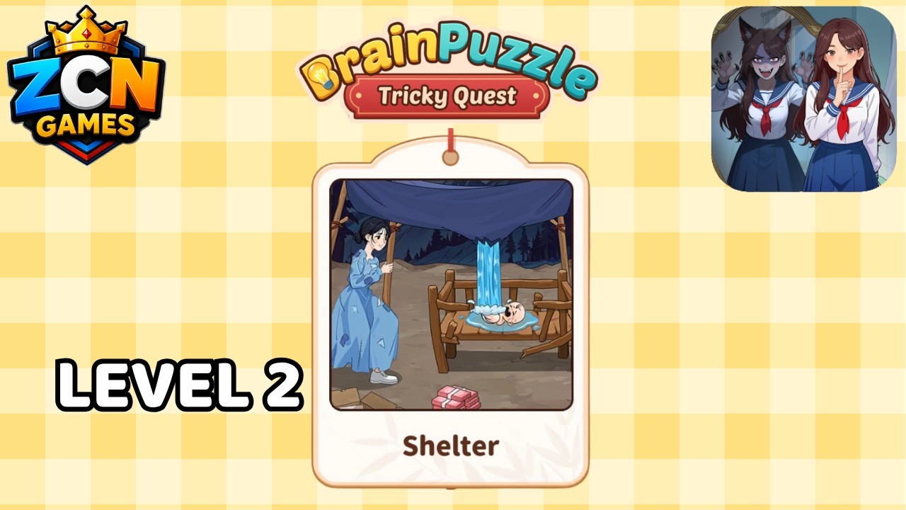 Brain Puzzle: Tricky Quest &ndash; Shelter Walkthrough | Level 2 Solution