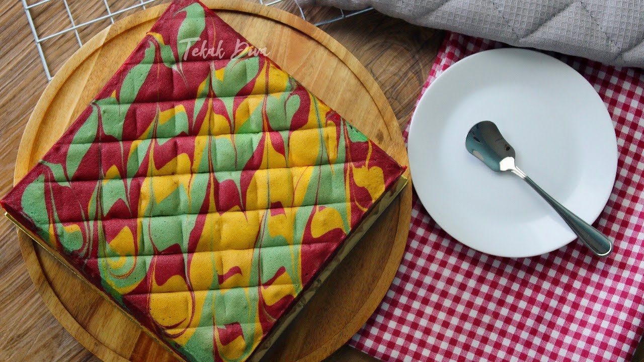 KEK MARBLE MENAWAN VIRAL | CARA MUDAH LOREK & CANTIK | VIRAL MARBLE CAKE