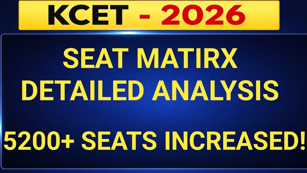 KCET 2026 Seat Matrix Analysis 🔥 | 5200+ Seats Increased 😱 | Huge Opportunity for Students!