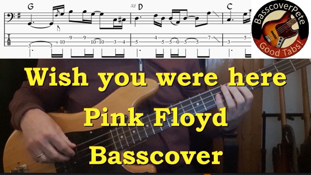 Pink Floyd Wish you were here. Bass Cover Tabs Score Chords Transcription