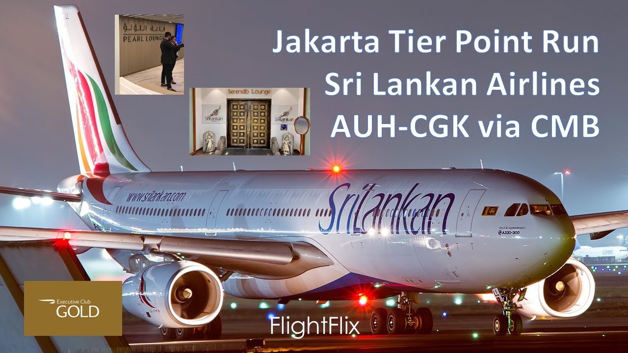 Sri Lankan - Abu Dhabi to Jakarta via Colombo Tier Point Run in Business Class 4K