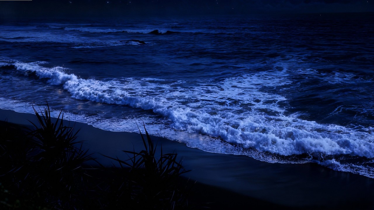 Deep Relaxing Ocean Waves for Sleep | 10 Hours to Beat Insomnia & Anxiety Naturally