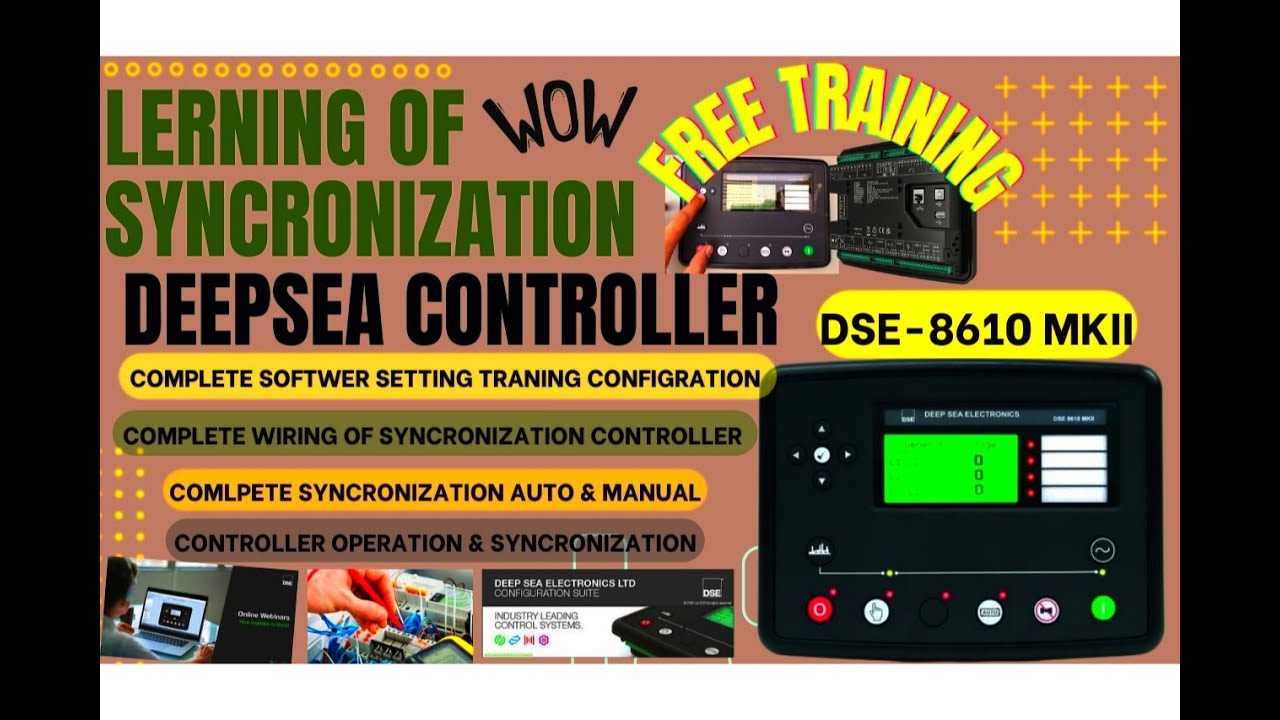 how to Syncronization of DSE 8610 controller , Programming and wiring of Deepsea synch controller
