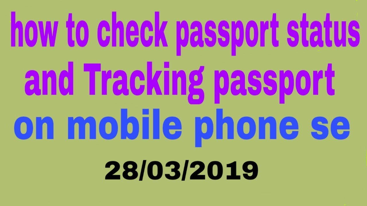 How to check passport status online and tracking by mobile in hindi