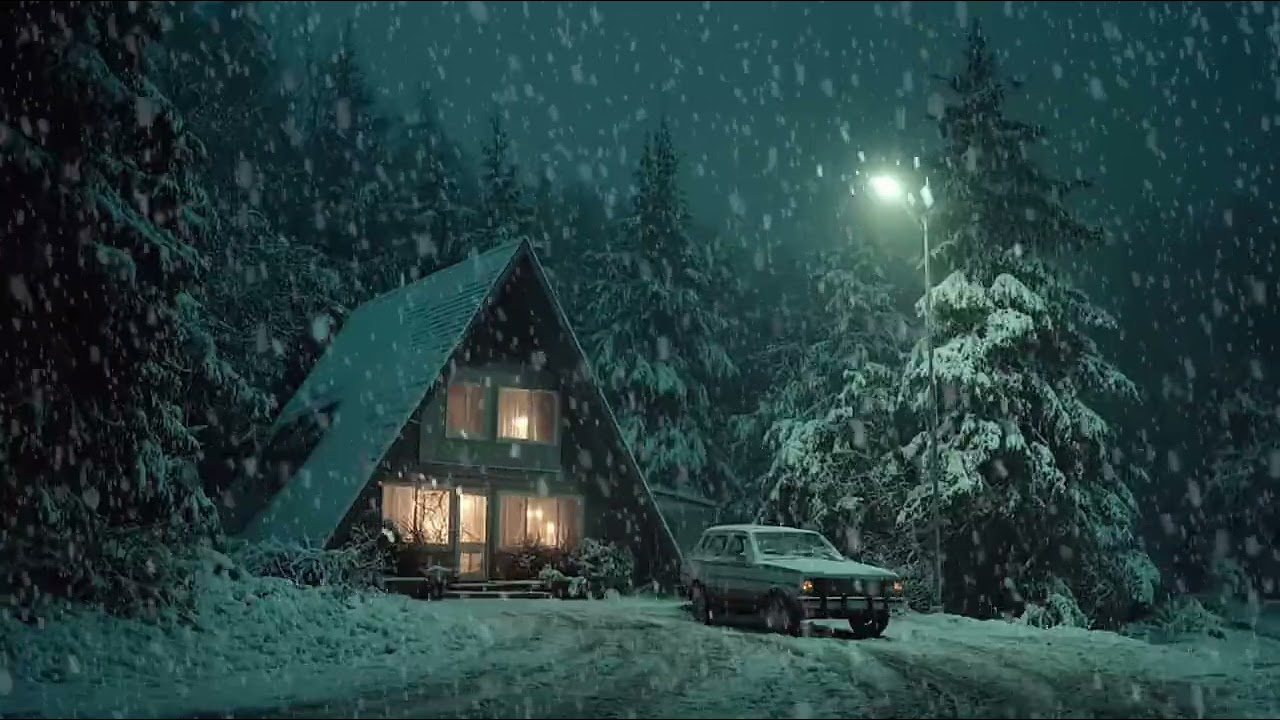 Arctic Wind Sweeping Across a Snowy Valley at Night | Deep Cold Ambience for Peaceful Sleep