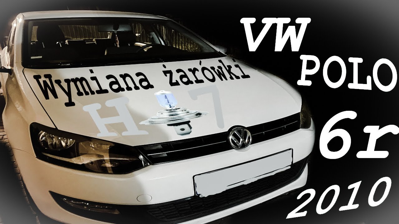 Wymiana żarówki światła mijania h7 Volkswagen Vw Polo 6r 2010 r 1.4 bifuel #volkswagen
