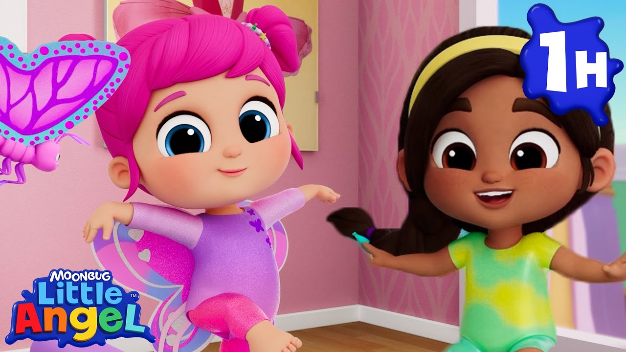 💖🦋Butterfly Bops For 1 Hour!🎶 | Little Angel Kids Songs & Nursery Rhymes