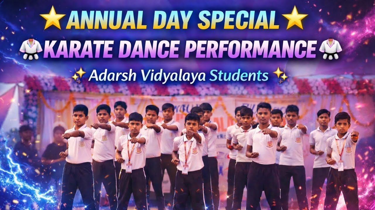 Powerful Karate Dance Performance by Students | Annual Day 2026 | #2026 #karate #iran 