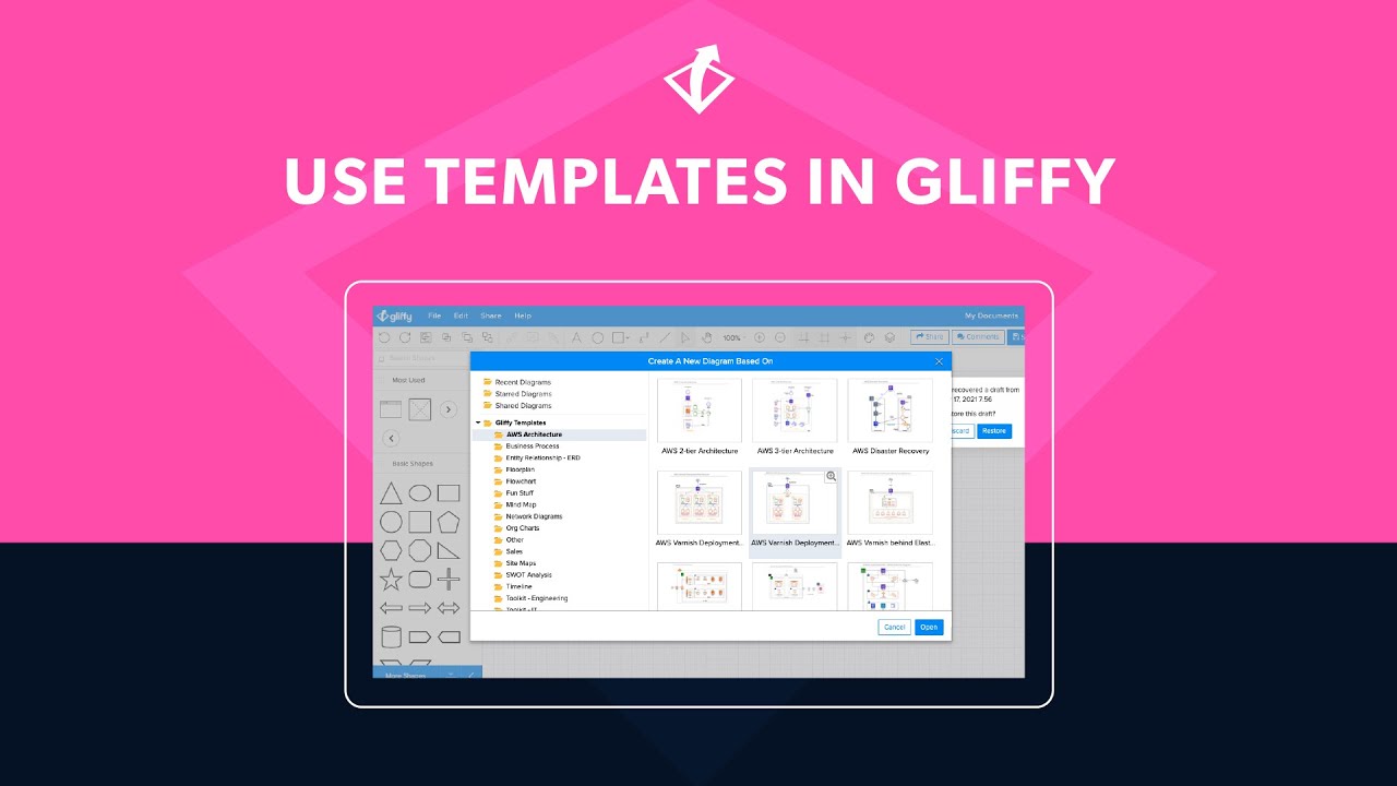 Free Flowchart Template & Diagram Templates | How to Create a Diagram from a Template in Gliffy