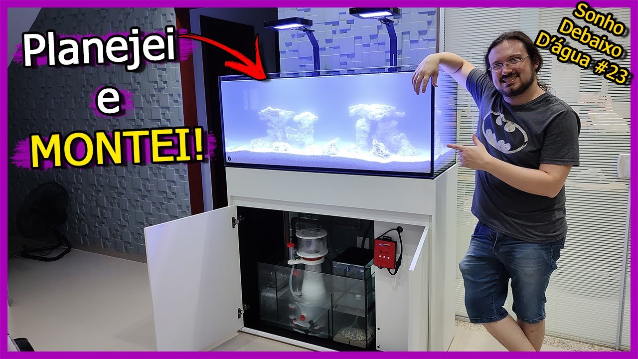 Montei um Aquário Marinho de 300 Litros no Interior de SP! - Sonho Debaixo Dágua #23