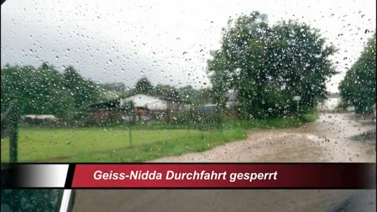 Unwetter Nidda (Wetterau) Hessen 13.07.2014