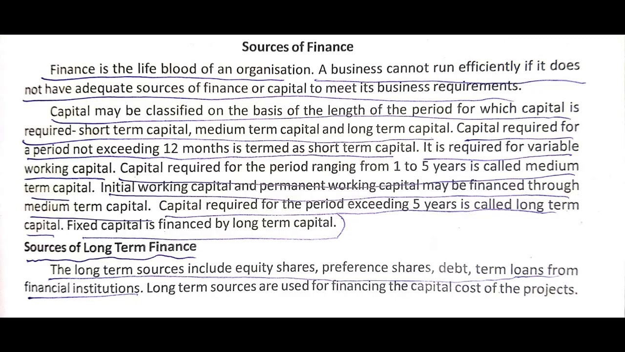 Sources of finance / financial management /Malayalam