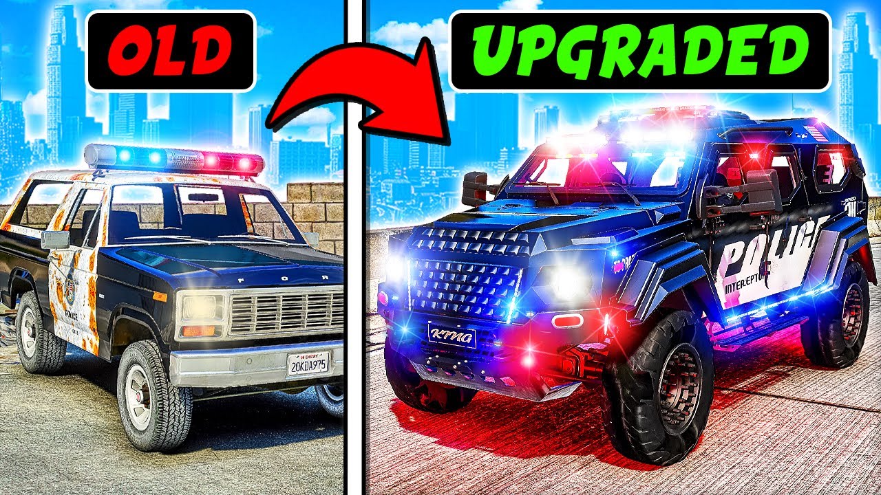 Upgrading OLD Police Car in GTA 5 to ULTIMATE Cop Patrol Car!