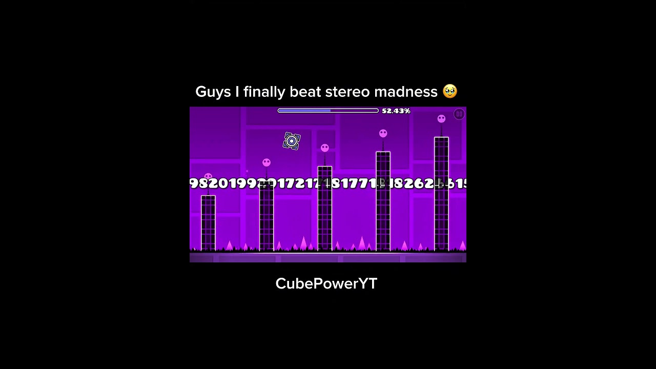 Guys I finally beat stereo madness 🥹🥀 #geometrydash