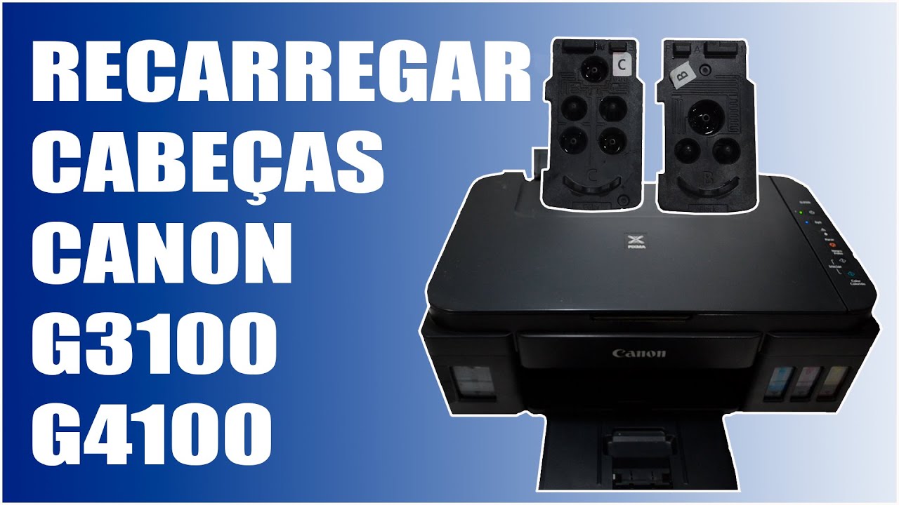 Veja Como Recarregar Manualmente Cabeça de Impressão Canon G3100, G3110, G3111, G4100, G4110, G4111