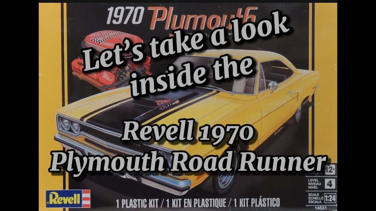 Taking a look inside the box of my next project, the Revell 1970 Plymouth Road Runner.