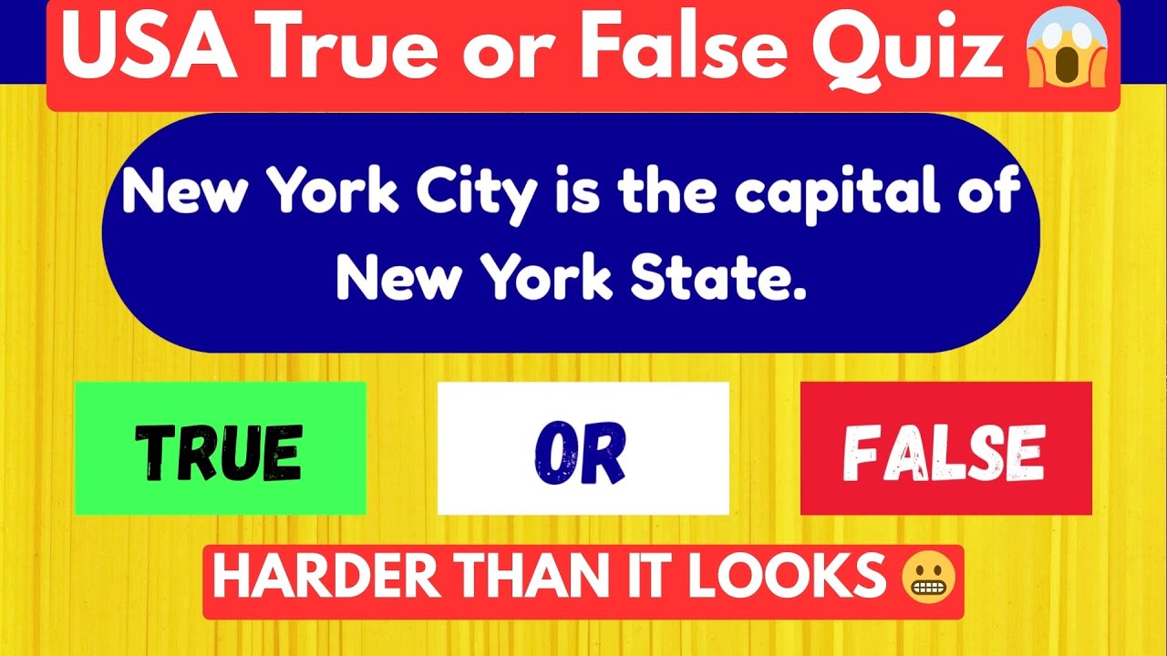 Most Americans FAIL This 🇺🇸 USA Quiz! | True or False Challenge! #triviaquiz #gkquiz