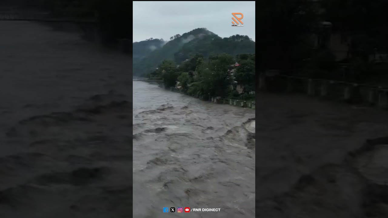 Mandi Rain Flood || Drone Visuals From River Beas || Flood Like Situation In Mandi