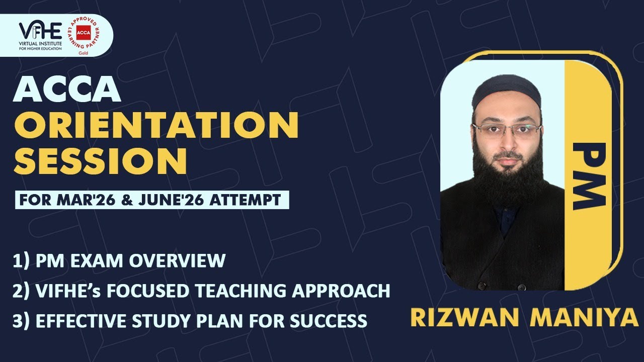 ACCA PM | Exam Overview | Teaching Approach | Study Plan | Orientation Session for Mar'26 Attempt