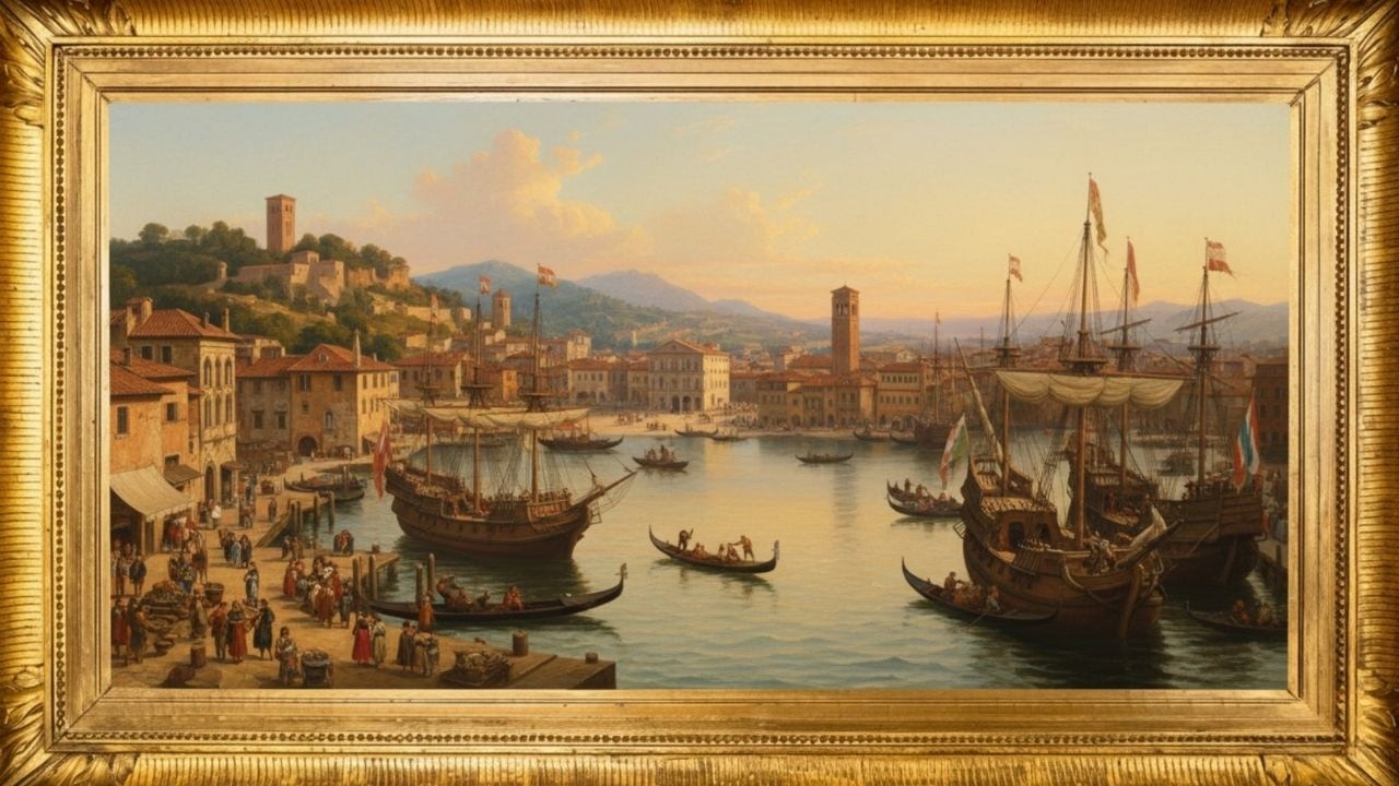 Ancient Harbor Landscape | 4K Ultra HD | Calming Instrumental Background Music