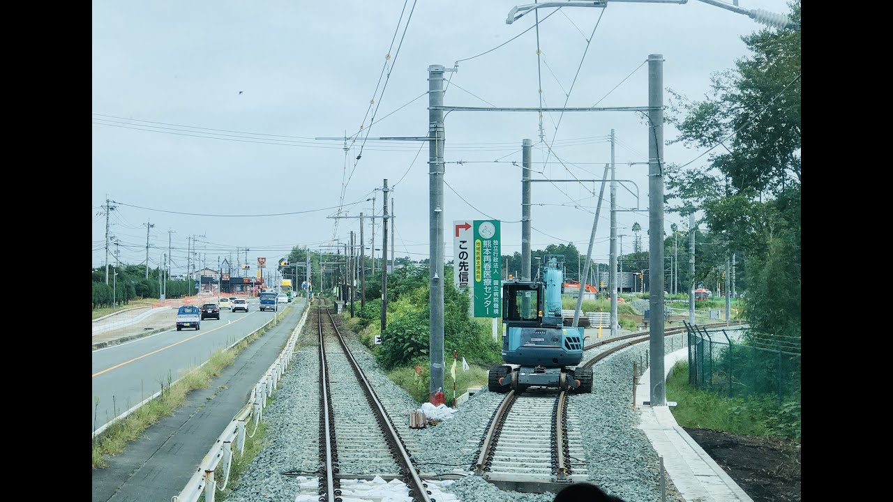 熊本電気鉄道　2022.9.28　上熊本駅←→御代志駅　後面展望