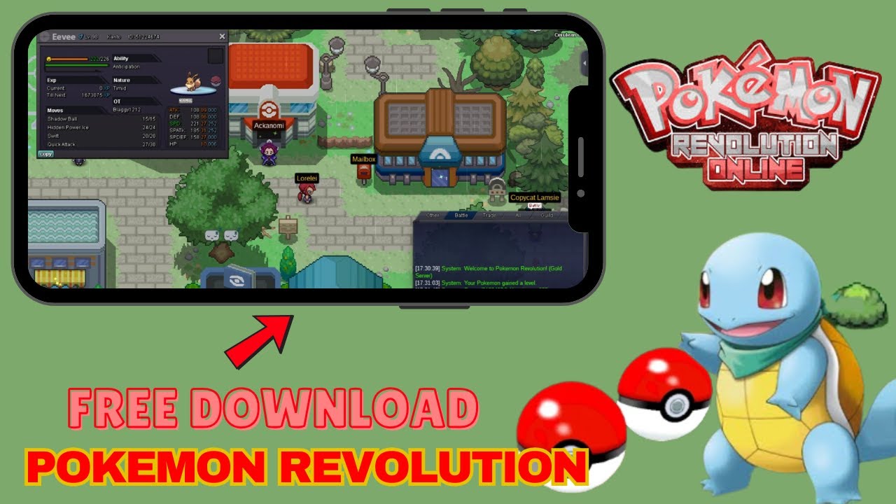 Download Pokemon Revolution Online  - Get Free on Mobile Phone (IOS ANDROID)