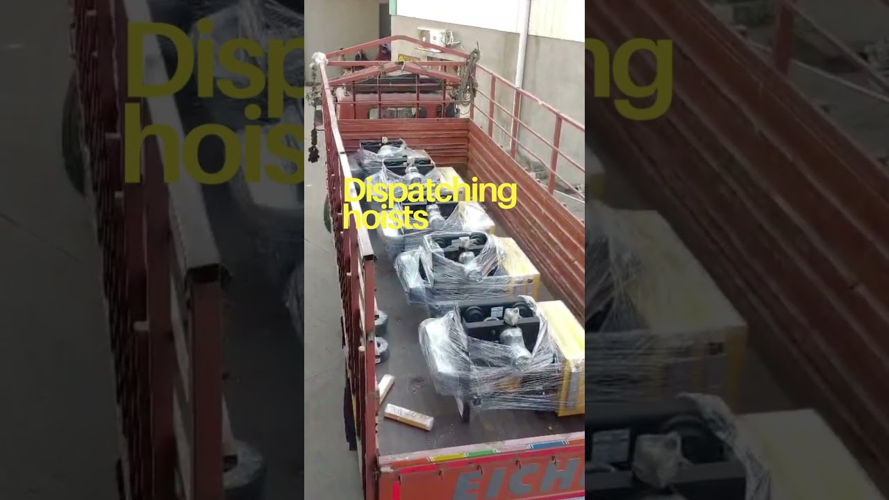 A 3-ton hoist moving from shop floor to shipment