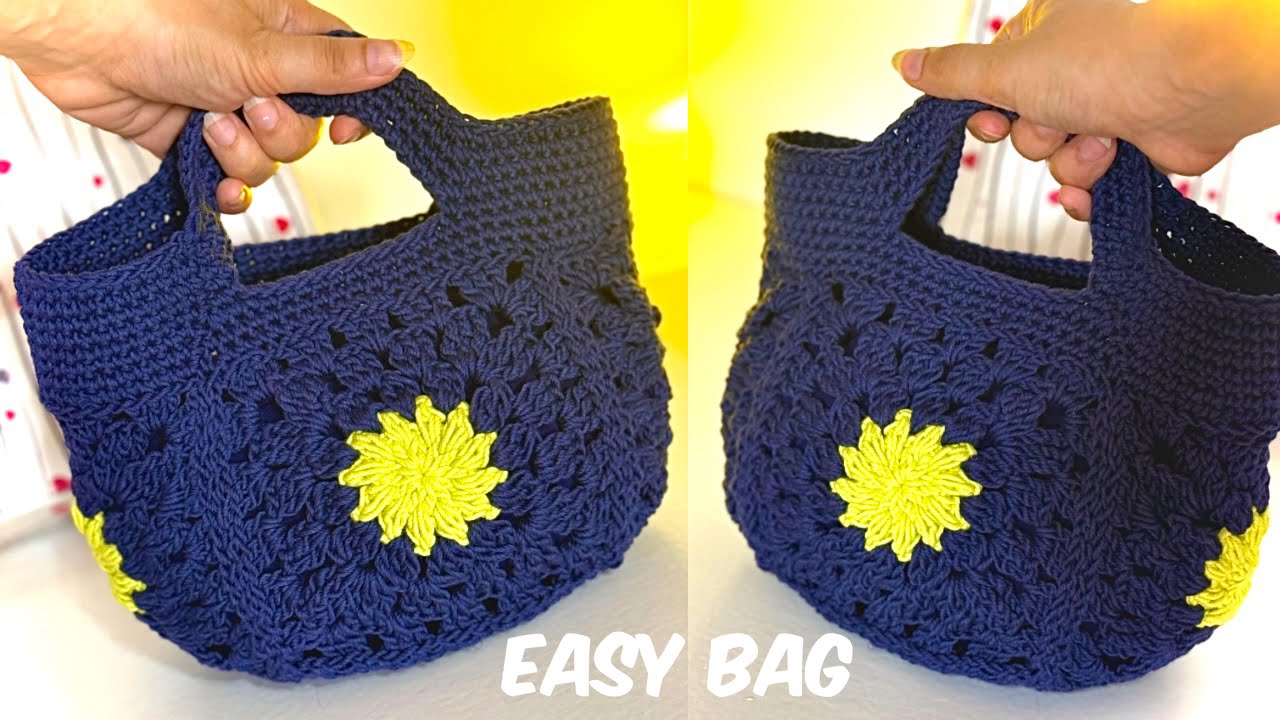 Easy crochet bag for beginners!-Bolsa de crochê