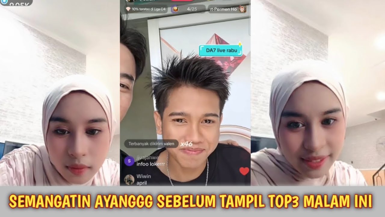 Semangatin ayangg!! Detik² Mila kasih semangat pada Valen sebelum tampil top3 malam ini.