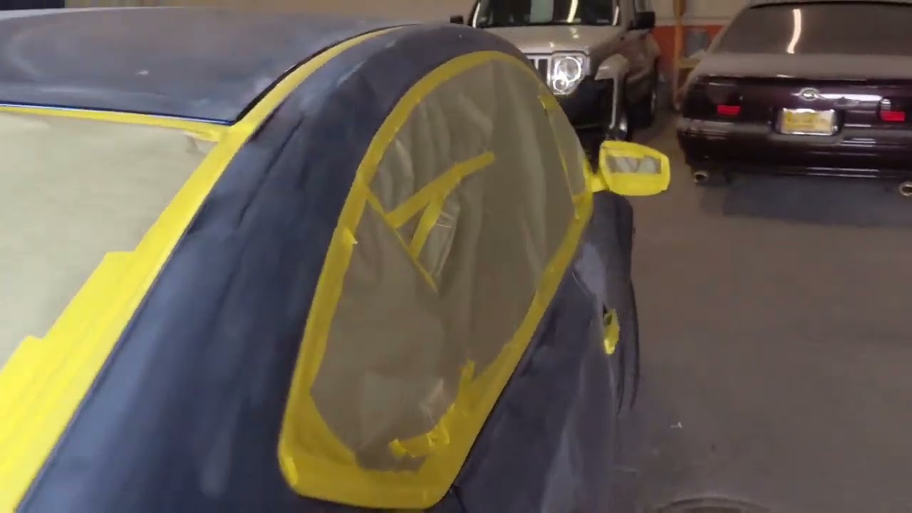 mask cars up for paint and bumper fix plus sand down