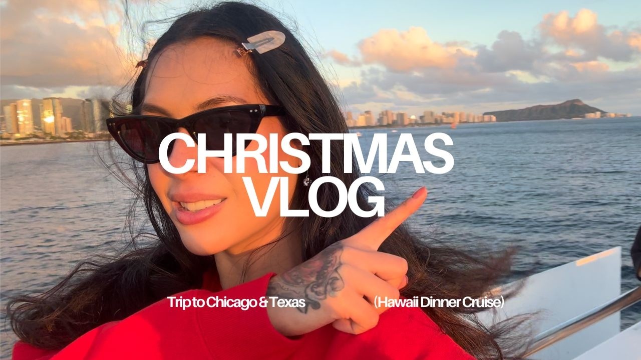 (very) belated Christmas vlog | Quick trip to Chicago, Fort. Worth stockyards, Hawaii dinner cruise