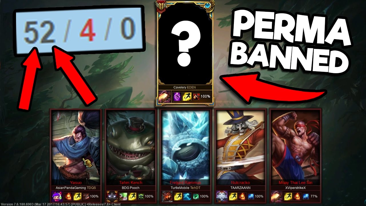 1 Challenger vs 5 Bronze Players, CHALLENGERS PERMABAN THIS CHAMPION (52/4)