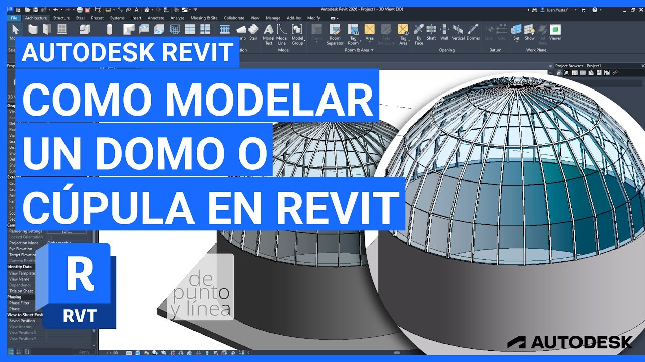 Como modelar un DOMO o CÚPULA DE VIDRIO en Revit 🚀💥