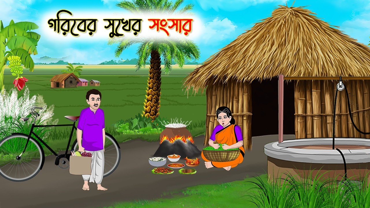 গরিবের সুখের সংসার | Cartoon Golpo | Bengali Animated Story | Bangla Cartoon