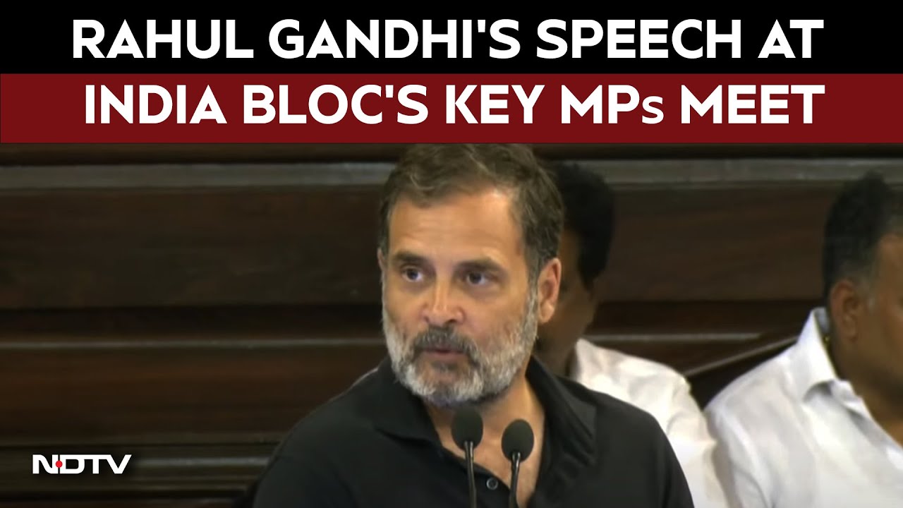 VP Candidate | Rahul Gandhi’s Speech At INDIA Bloc’s Key MPs Meet | Rahul Gandhi | LIVE