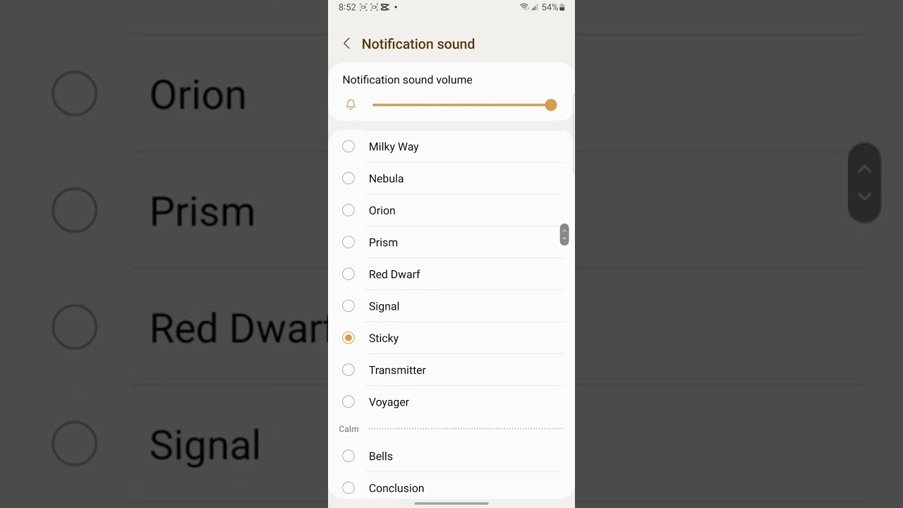 Samsung Galaxy S20 Notification sound