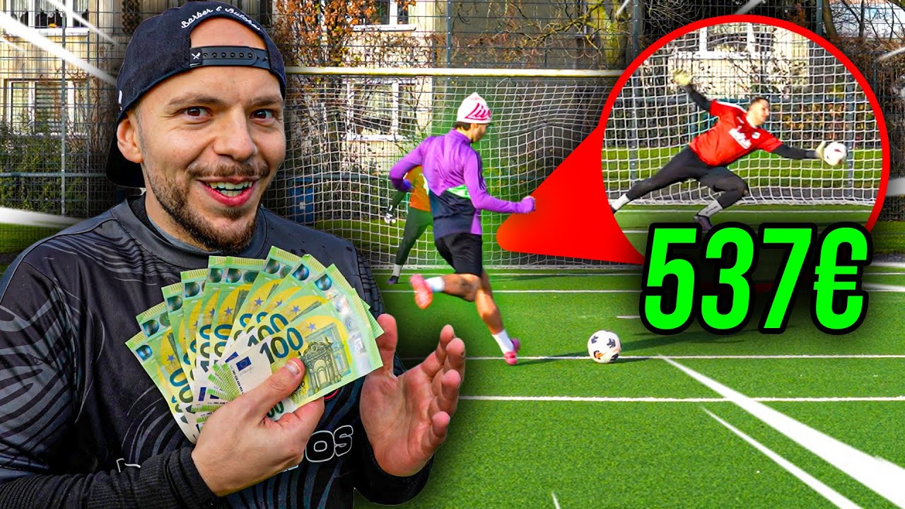 1.000€ FUßBALL CHALLENGE mit unserem TORWART! *Parade = 10€*