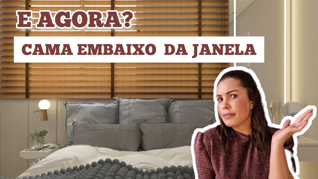 CAMA EMBAIXO DA JANELA, O QUE FAZER? Soluções para cabeceira e cortina em situações diferentes
