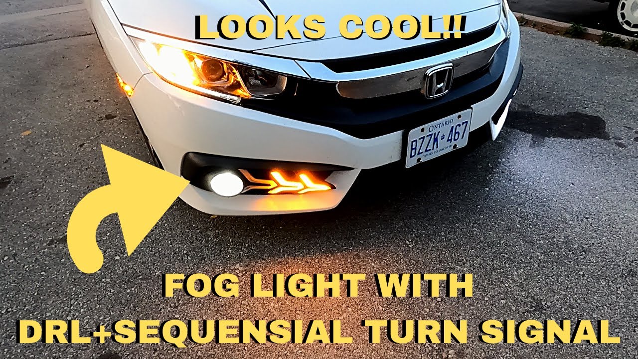 How to install Mustang Style DRL and fog light in 2016-2020 Honda Civic