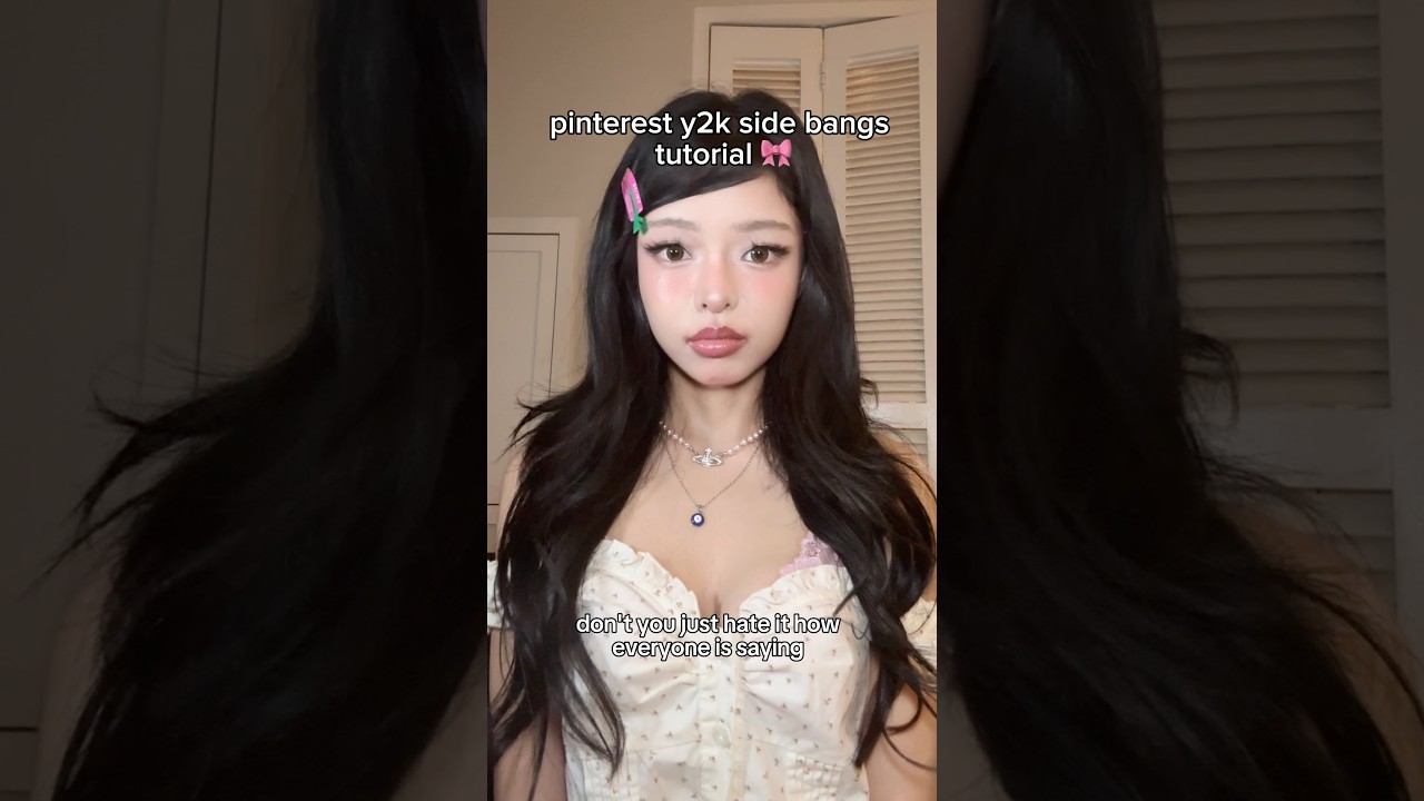 pinterest y2k side bangs tutorial