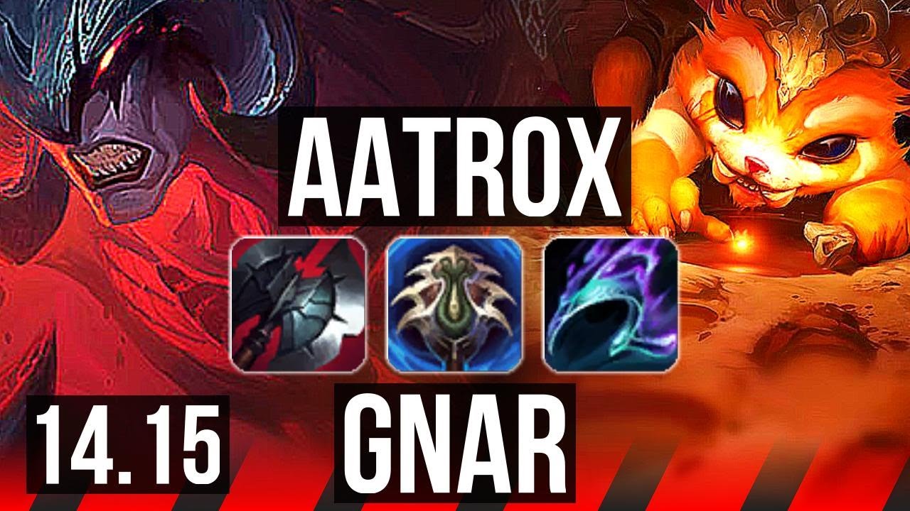 AATROX vs GNAR (TOP) | Quadra, 7 solo kills, 1700+ games, Legendary | EUW Grandmaster | 14.15
