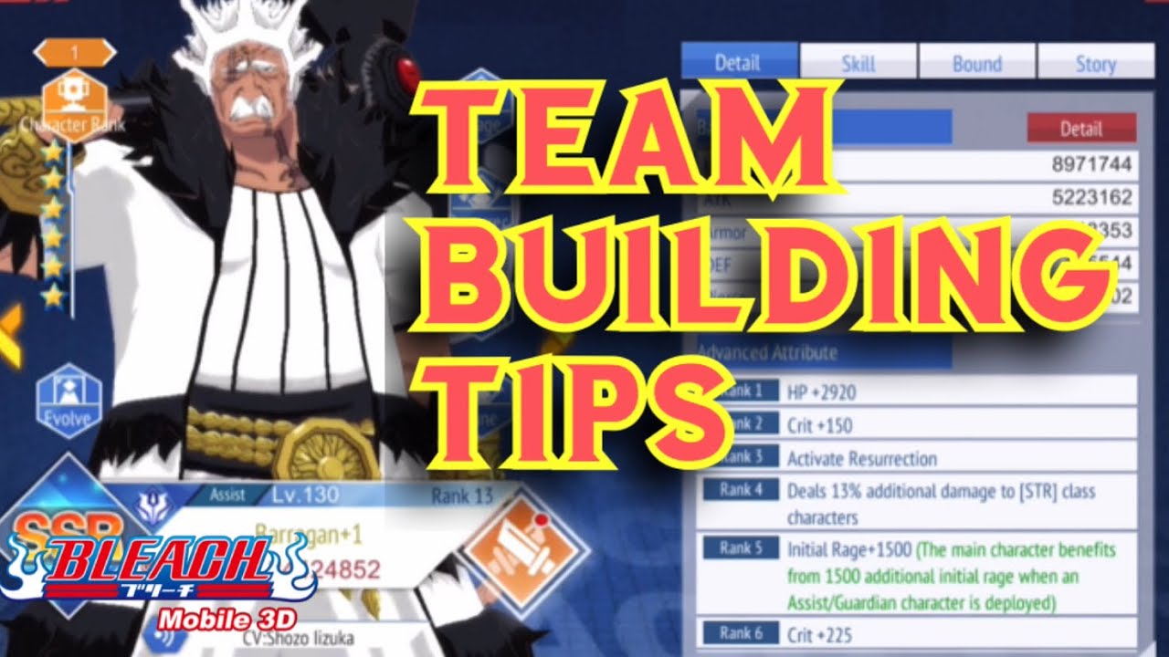 [BLEACH Mobile 3D] Tips on team building