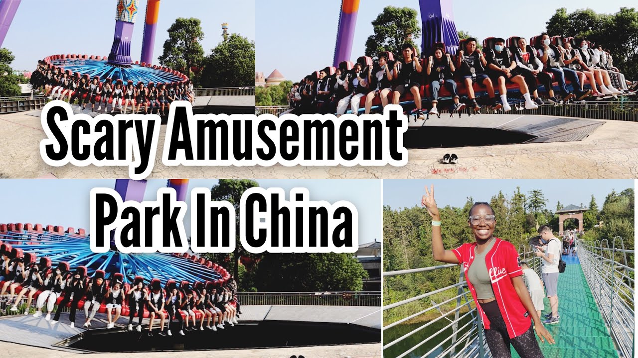 Scary Amusement Park  Rides in CHINA| Nanjing China |Gingko AMUSEMENT park Nanjing