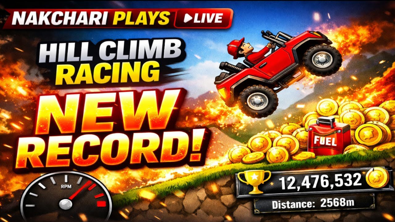 Hill Climb Racing LIVE - NEW RECORD 