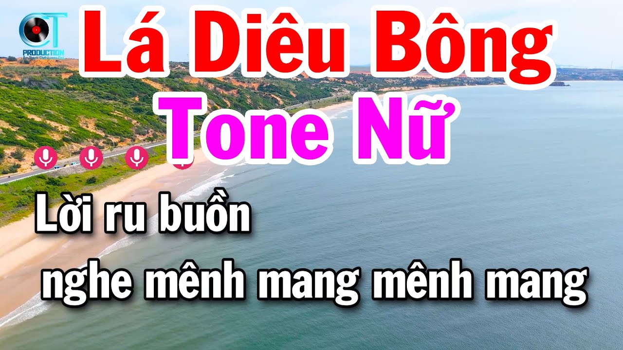 Karaoke Lá Diêu Bông Tone Nữ Nhạc Sống Cha Cha Dễ Hát