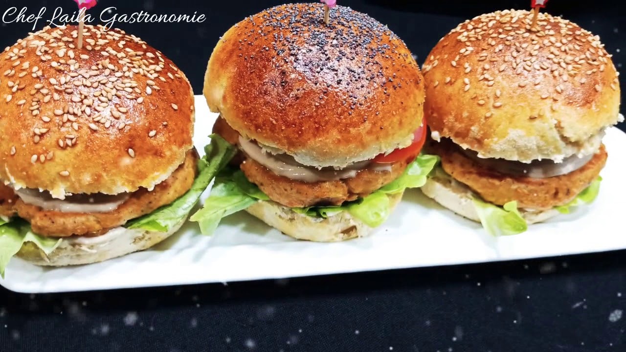 همبرجر منزلي قمة المذاق بدقيق القمح الكامل 🍔 Hamburger Fait Maison