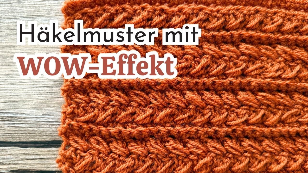 Ausgefallenes Häkelmuster für Schal oder Topflappen | Wheat Stitch | Weizenstich