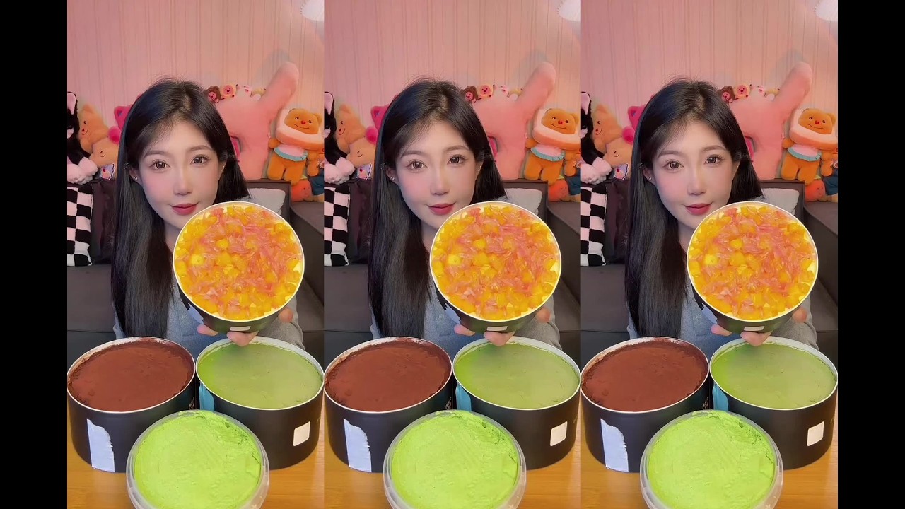 CHINESE MUKBANG SWEETFOOD,CAKE EATING SHOW EATING SPICY NOODLES xiaoxiao