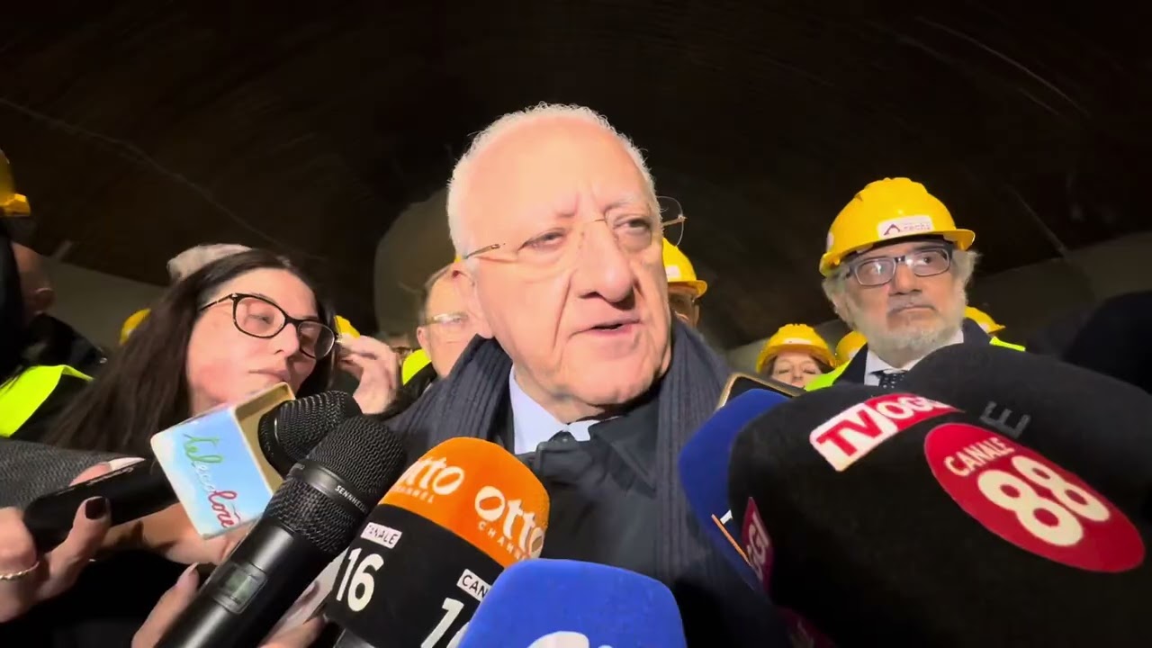 Salerno, abbattimento diaframma carreggiata sud della galleria del Cernicchiara. Intervista De Luca