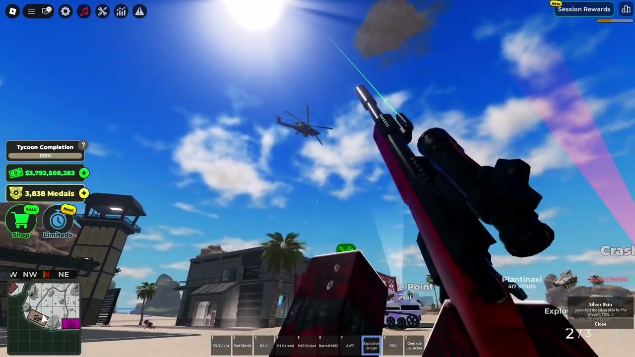 Destroying War Tycoon server only with vehicles from air drop (Part 1/2)